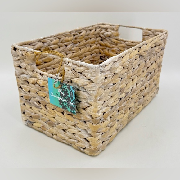 Tommy Bahama Other - Tommy Bahama White Wash Wicker Rectangle Basket 13.5 L‎ x 8.5 W x 7.5 H New NWT